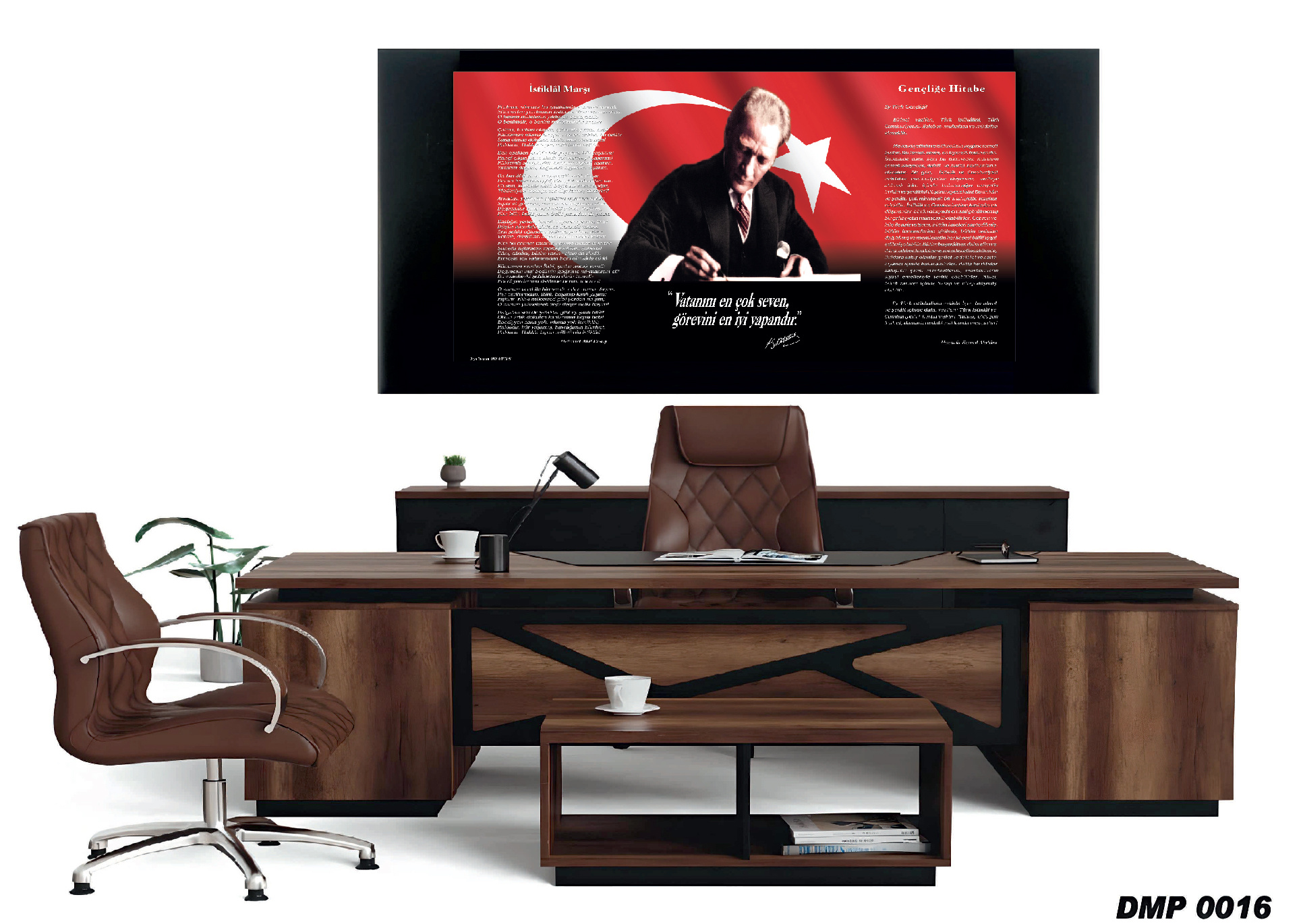 Atatürk Deri Makam Panosu #20 – DMP20 – Atatürk Deri Makam Panosu