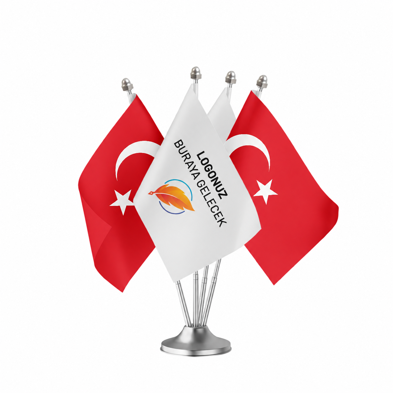 Dörtlü Masa Bayrak Takımı – ARB-00365 – Bayrak Flama ve Aksesuarları