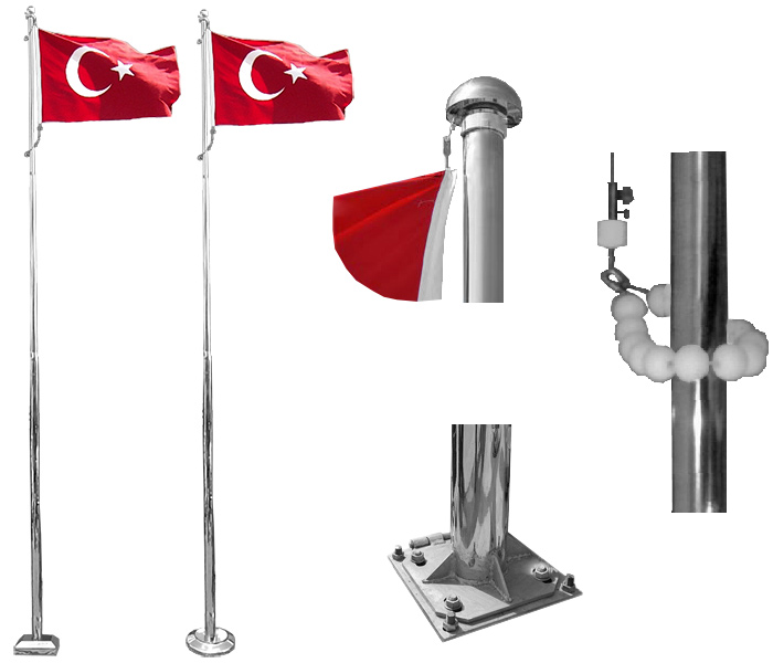 Paslanmaz Gönder Bayrak Direği – ARB-00368 – Bayrak Flama ve Aksesuarları