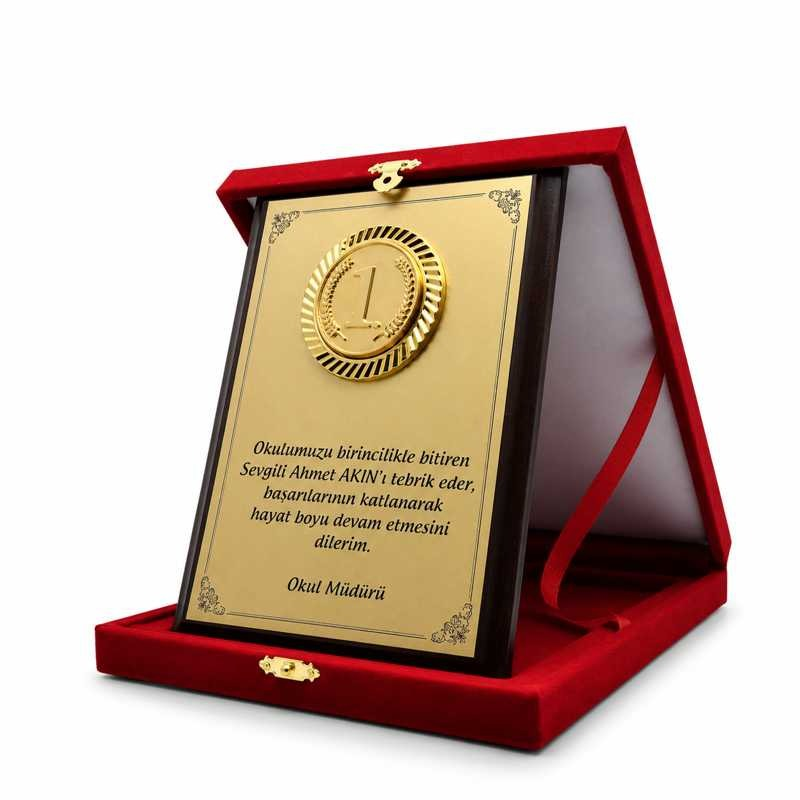 Kadife Kutulu Plaket – ARB-00371 – Plaket - Masa İsimlikleri