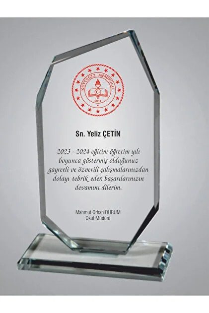 Kristal Plaketler – KRP-004 – Plaket - Masa İsimlikleri